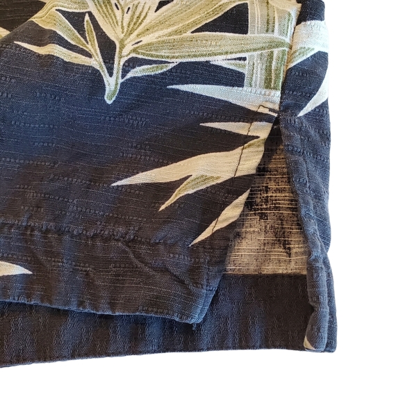 Jamaica Jaxx Men's Shirt Silk Hawaiian Short Sleeve Button Palm Trees Black XL - Picture 8 of 14